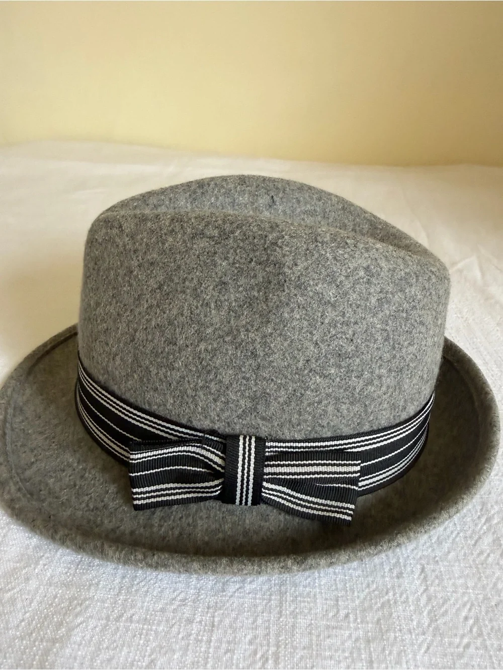 Goorin Monique Heritage Style 100% Wool Fedora with Striped Band